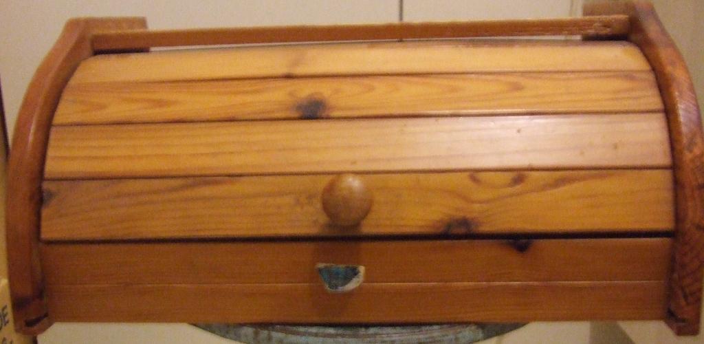 Broodtrommel hout vintage, Huis en Inrichting, Ophalen of Verzenden, Hout