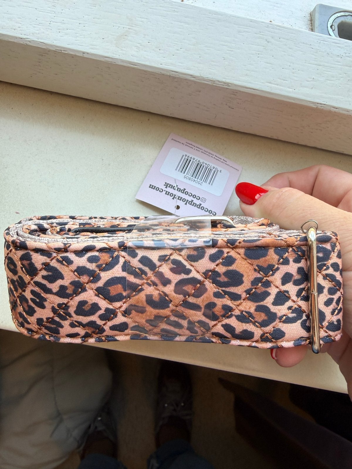 Cocopup London tasband - Luipaard panter print - Nieuw, Sieraden, Tassen en Uiterlijk, Tassen | Damestassen, Ophalen of Verzenden