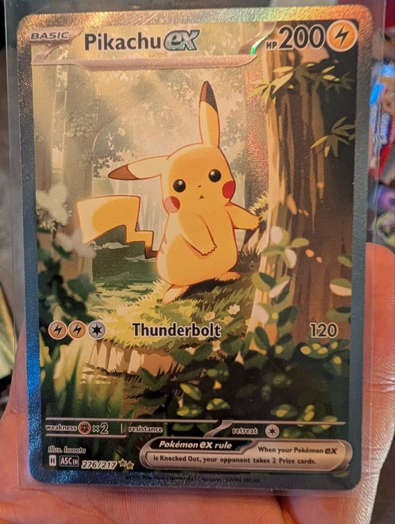 Pikachu EX 276/217 Accended Heroes, Ophalen of Verzenden, Nieuw, Losse kaart, Foil