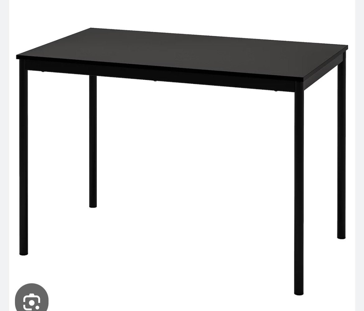 Tafel zwart IKEA, Ophalen, Gebruikt, 100 tot 150 cm, 50 tot 100 cm