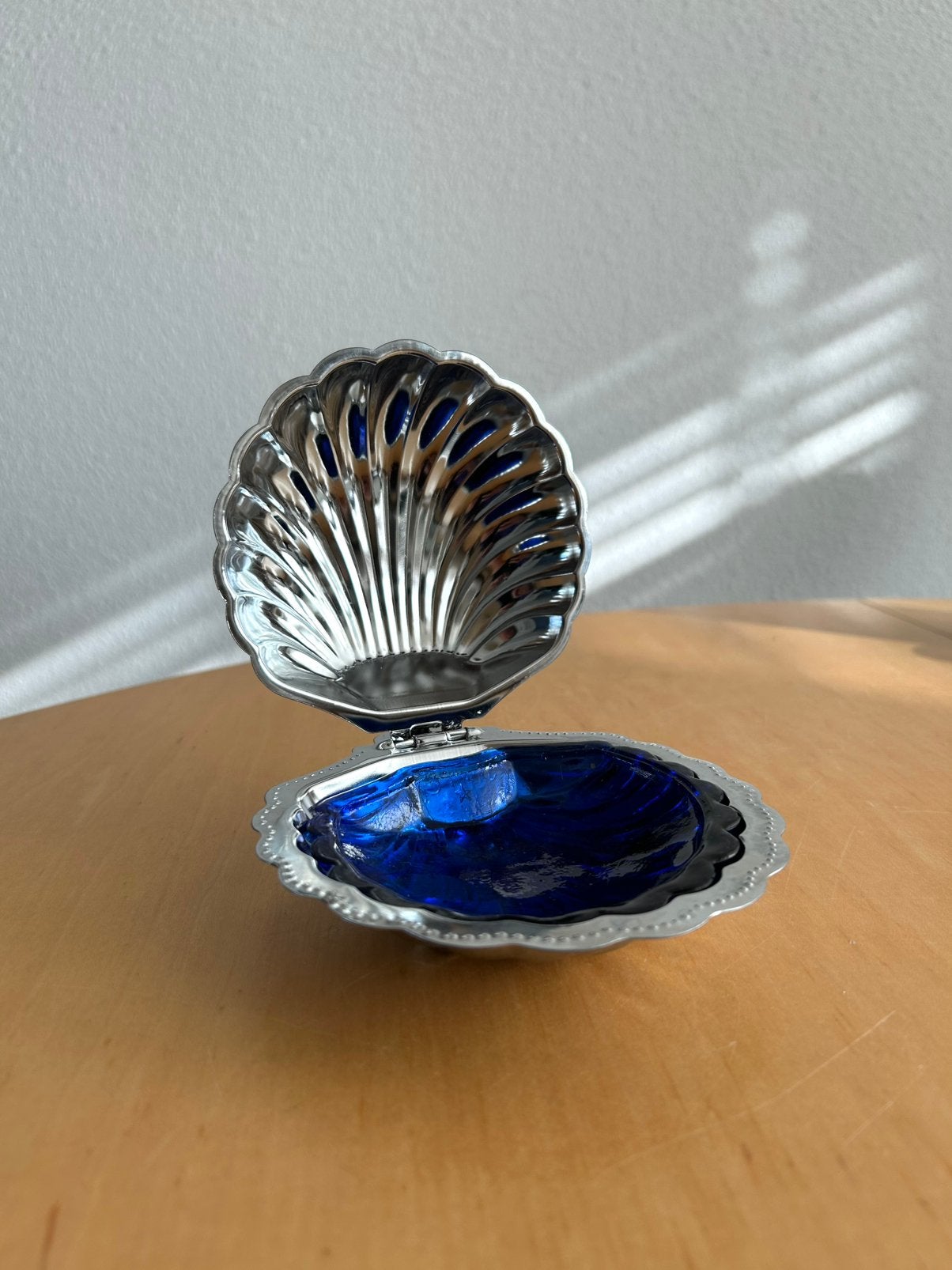 Vintage zilver boterschaaltje schelp, Ophalen of Verzenden, Zo goed als nieuw, Overige materialen