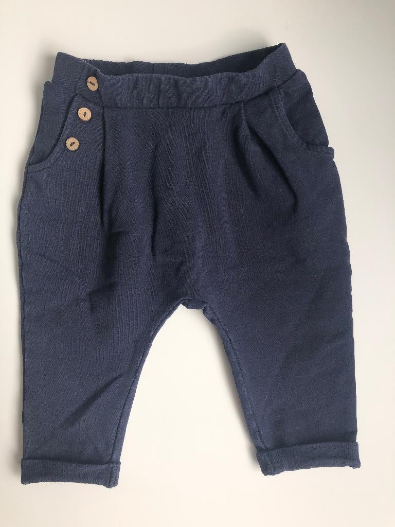 Blauwe zachte broek Zara Babygirl maat 74, Ophalen of Verzenden, Zo goed als nieuw, Meisje, Broekje