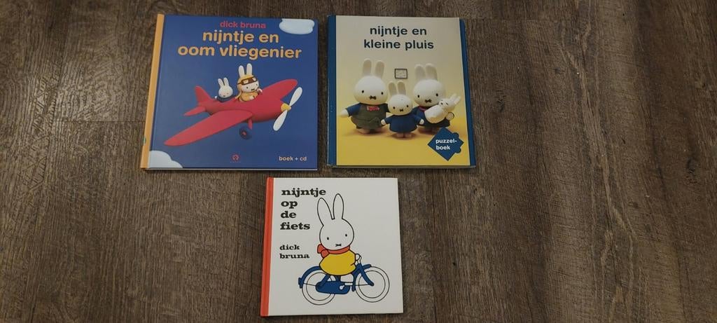 Drie Nijntje boekjes boeken 1 cd boek, 1 boek met puzzels, Ophalen of Verzenden, Gelezen, Dick Bruna, Fictie algemeen