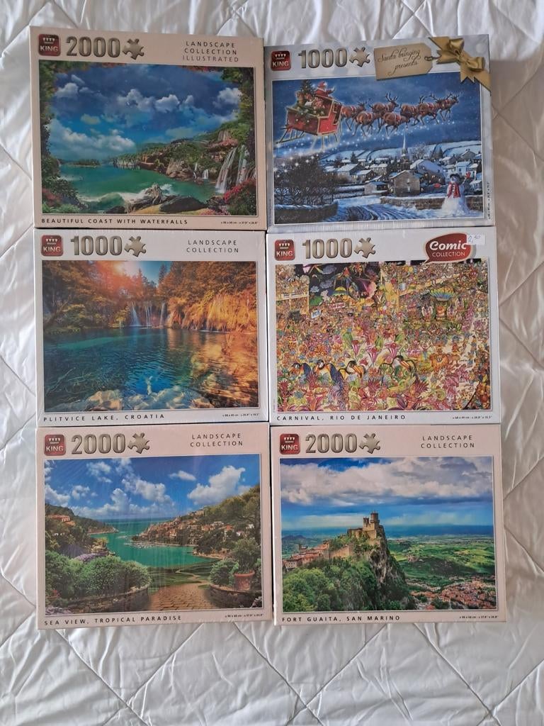 6 nieuwe puzzels, Ophalen of Verzenden, 500 t/m 1500 stukjes, Nieuw