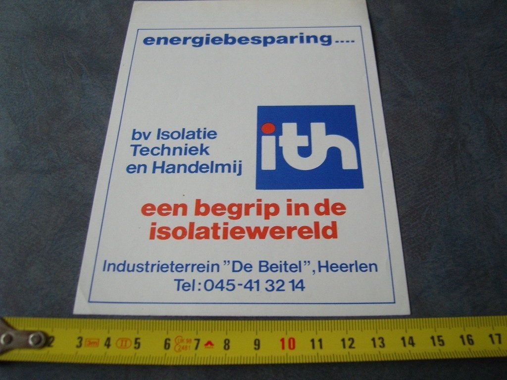 sticker Heerlen ITH bv Isolatie Techniek en Handelmij, Ophalen of Verzenden, Zo goed als nieuw