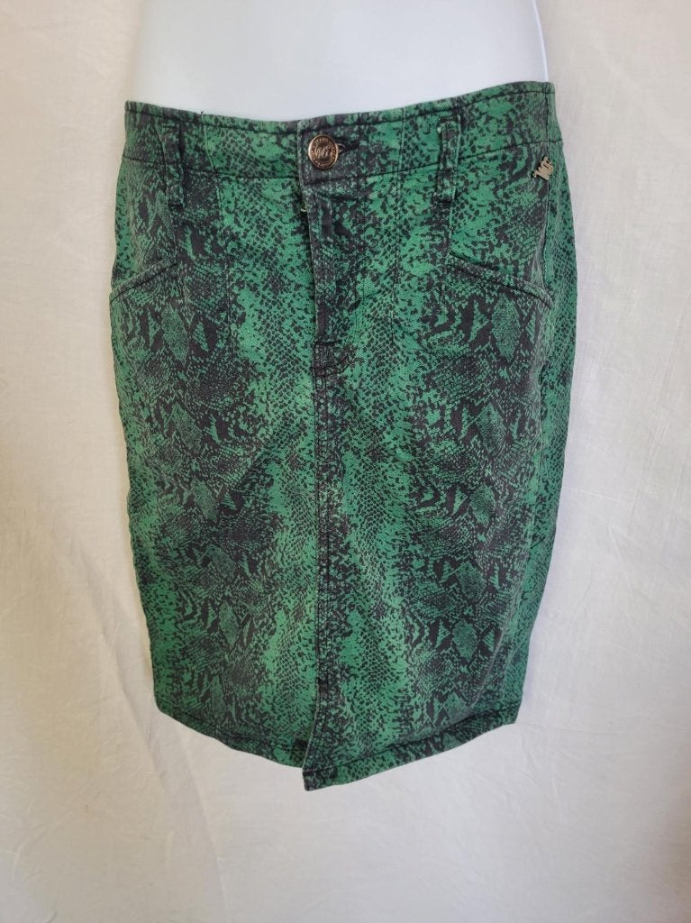 Grappige groen-zwarte rok, slangenprint mt 36 merk Miss E, Kleding | Dames, ., Ophalen of Verzenden, Zo goed als nieuw, .