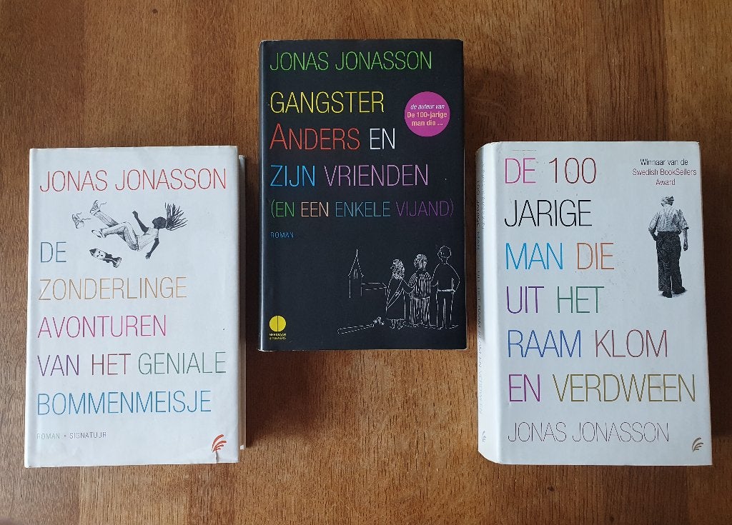 JONAS JONASSON 3 hardcover boeken voor samen €5, Ophalen of Verzenden, Gelezen, JONAS JONASSON