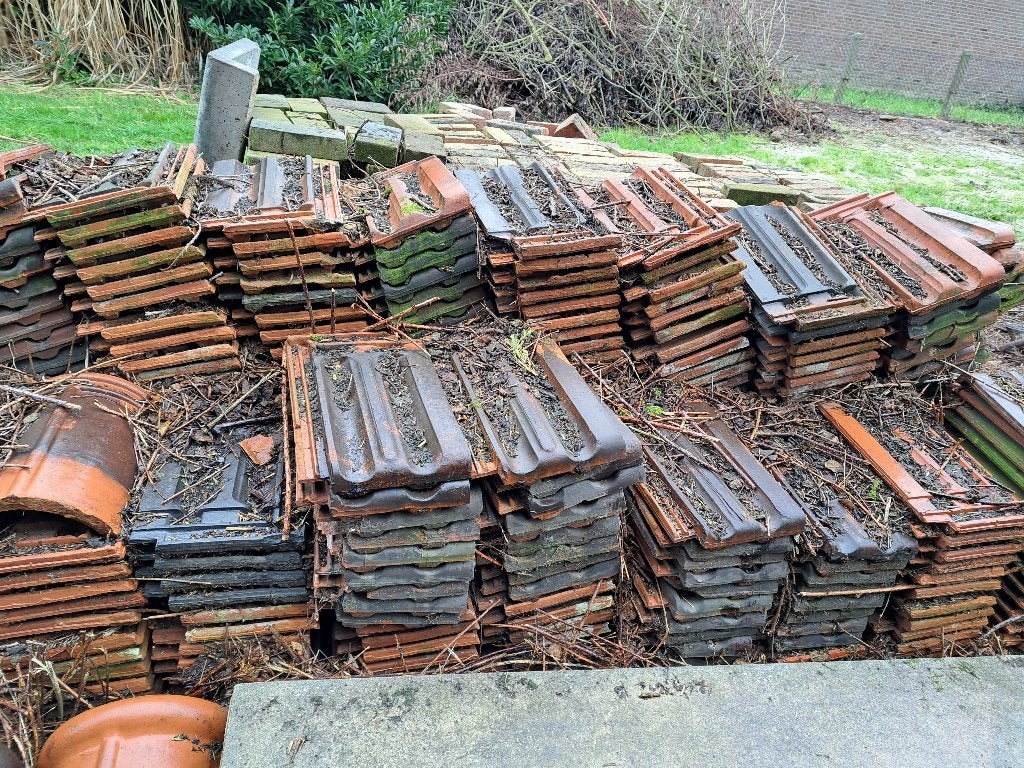 Dak pannen, Ophalen, Gebruikt, Steen of Klei, 15 m² of meer