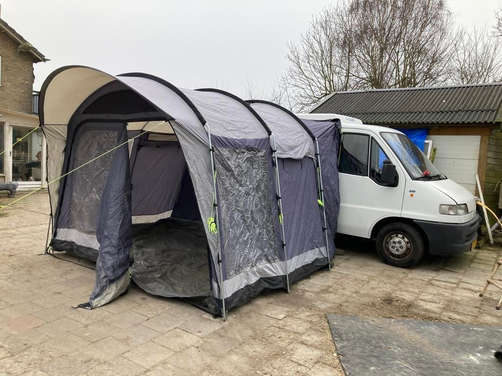 Fiat Ducato originele buscamper met grote zijtent., Tot en met 2, Particulier, 5 tot 6 meter, Fiat