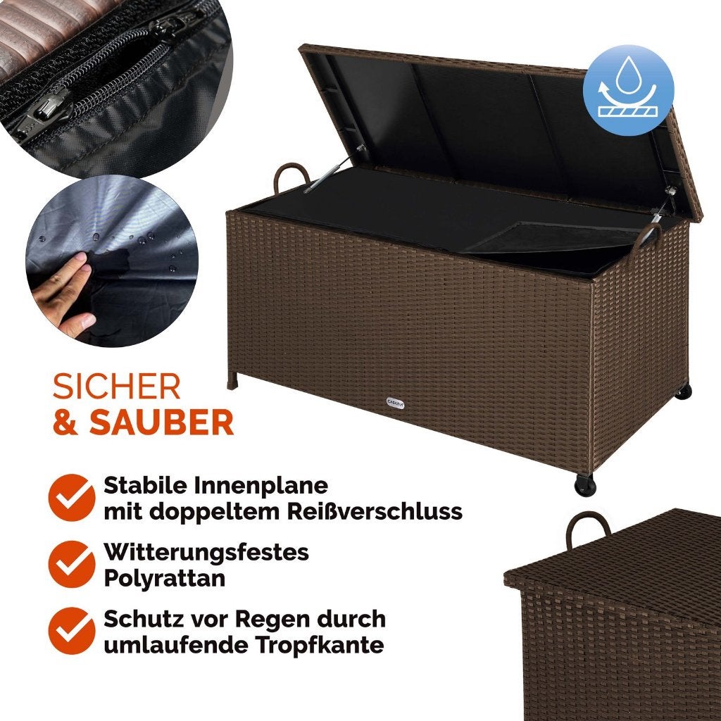 Opbergbox tuinkist + wielen 117x53x60cm 270L GRATIS BEZORGD, Tuin en Terras, Verzenden, Nieuw, Nvt, Nvt