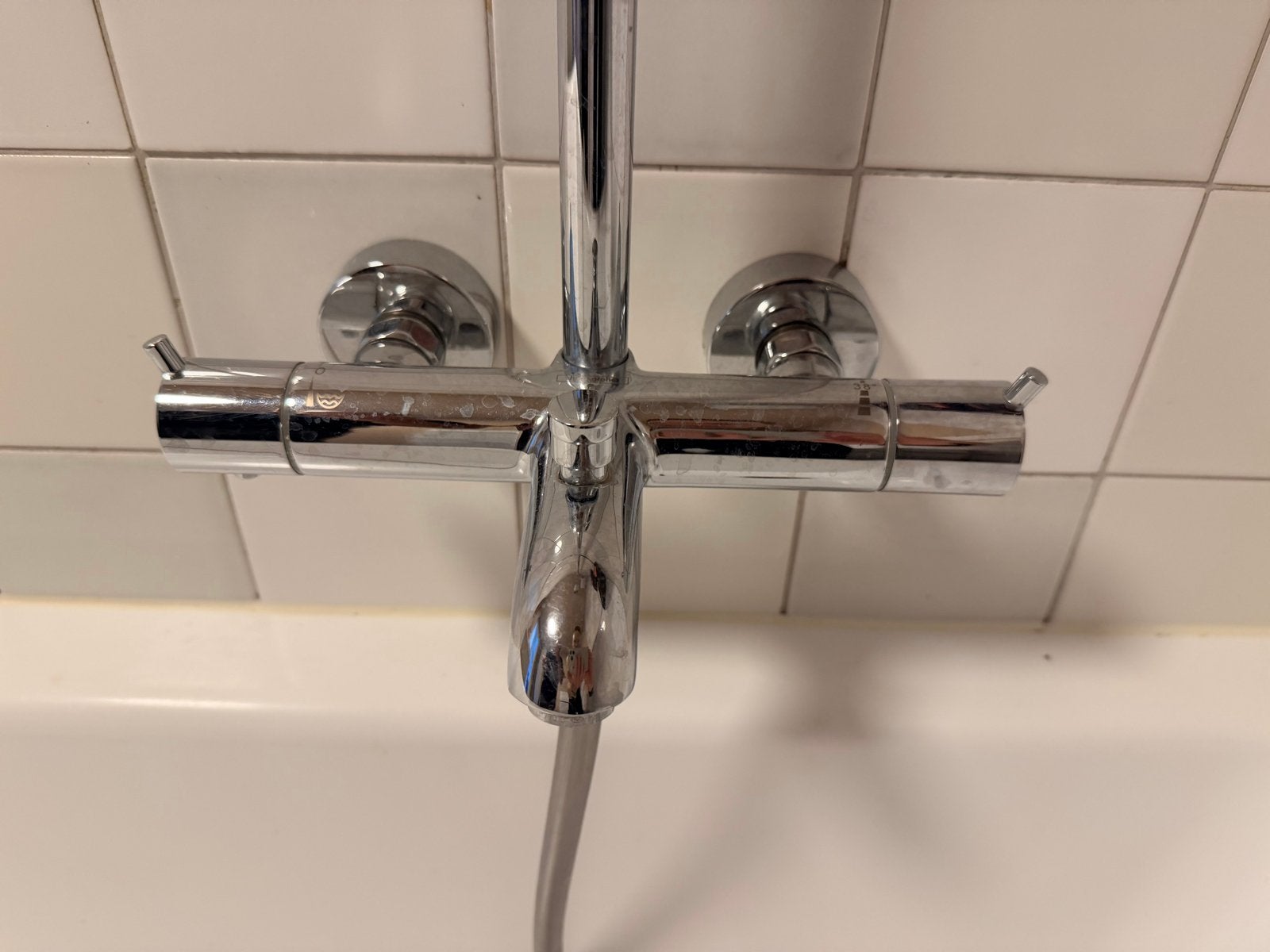 Hansgrohe doucheset met thermostaatkraan, Ophalen, Gebruikt, Chroom, Douche