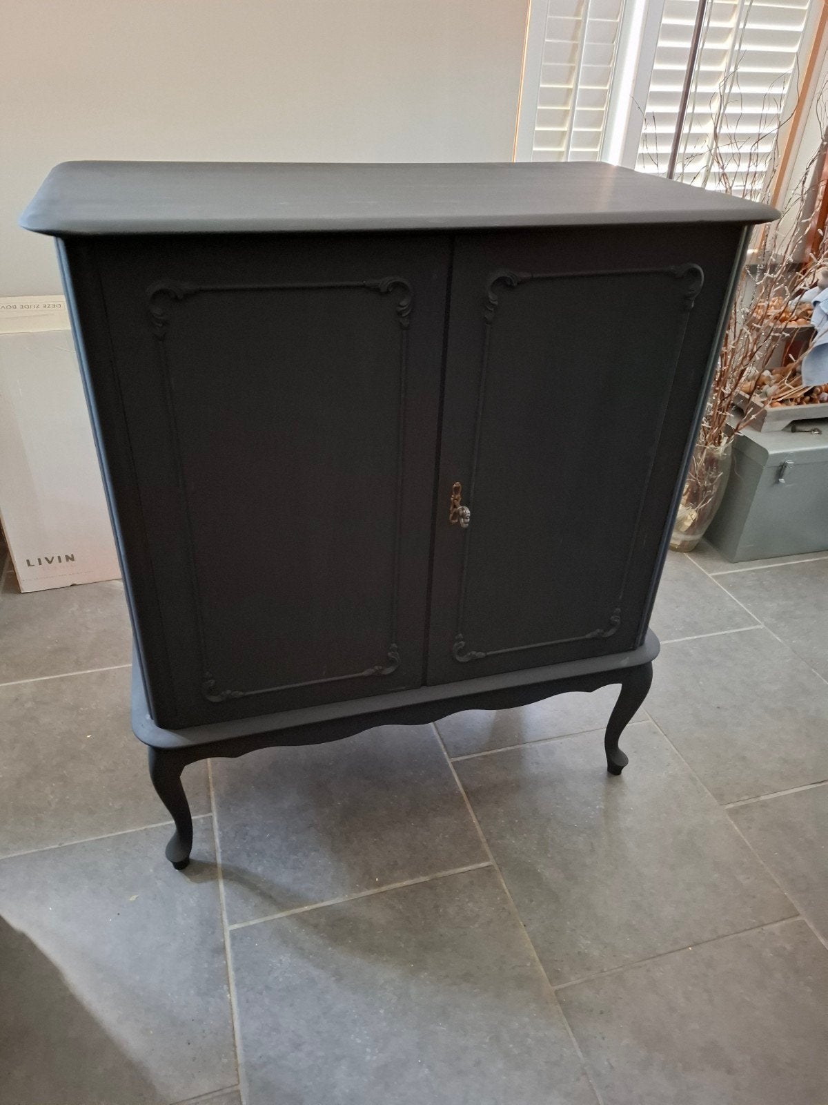 Brocante Queen Ann meidenkastje, dressoir, Ophalen, 25 tot 50 cm, 50 tot 100 cm