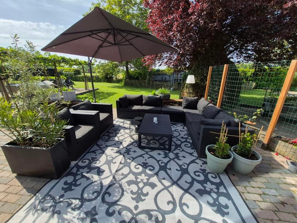 Grote loungeset, heerlijk om in te relaxen, Ophalen, Gebruikt, Wicker, Stoel