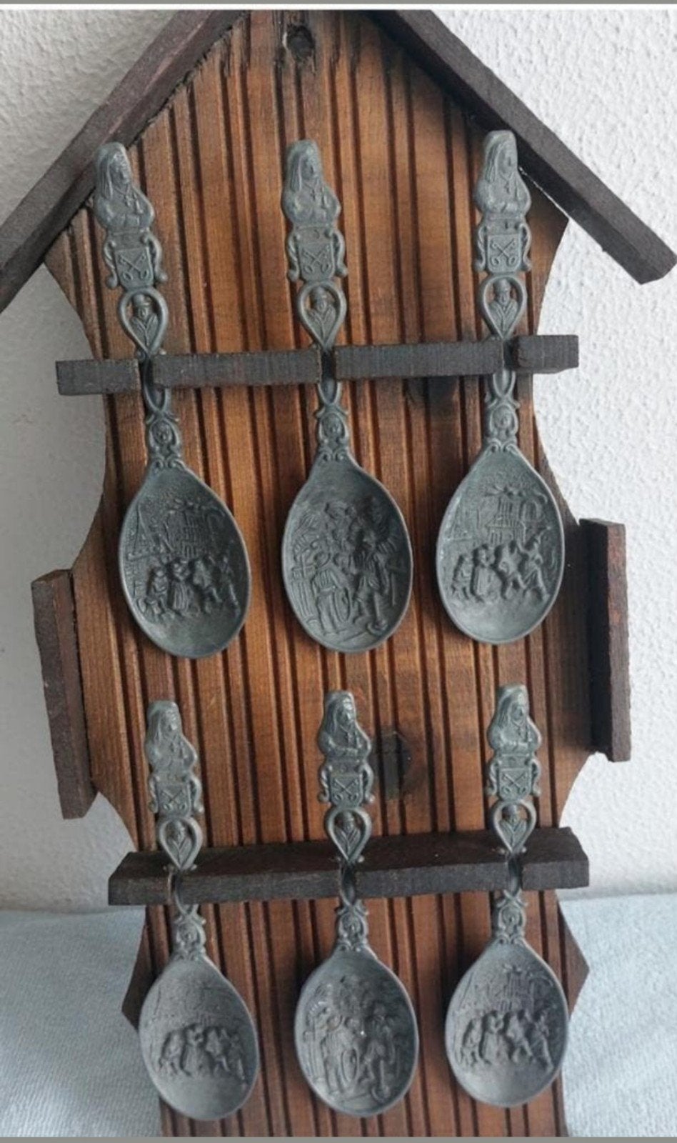 Rek met Tinnen lepels, Ophalen of Verzenden