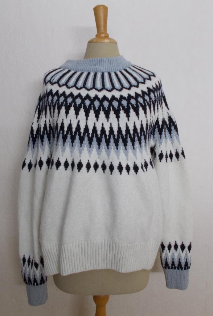 Noors/Scandinavische look trui! M/L, Verzenden, Zo goed als nieuw, Maat 38/40 (M), Wit