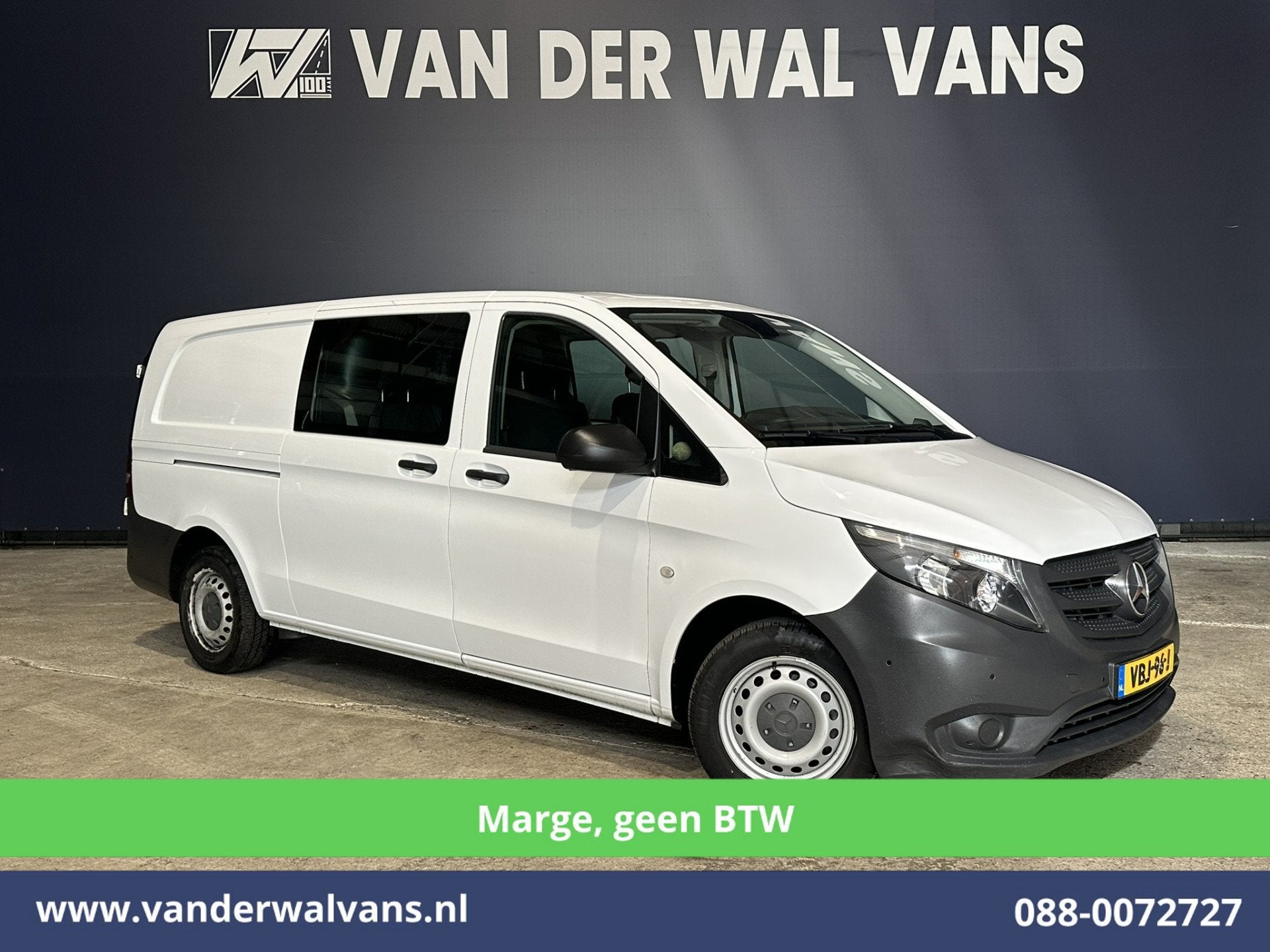 Mercedes-Benz Vito 111 CDI *MARGE, Geen BTW* L3H1 Dubbele Ca, Auto's, Voorwielaandrijving, Dealer onderhouden, 4 cilinders, 2000 kg