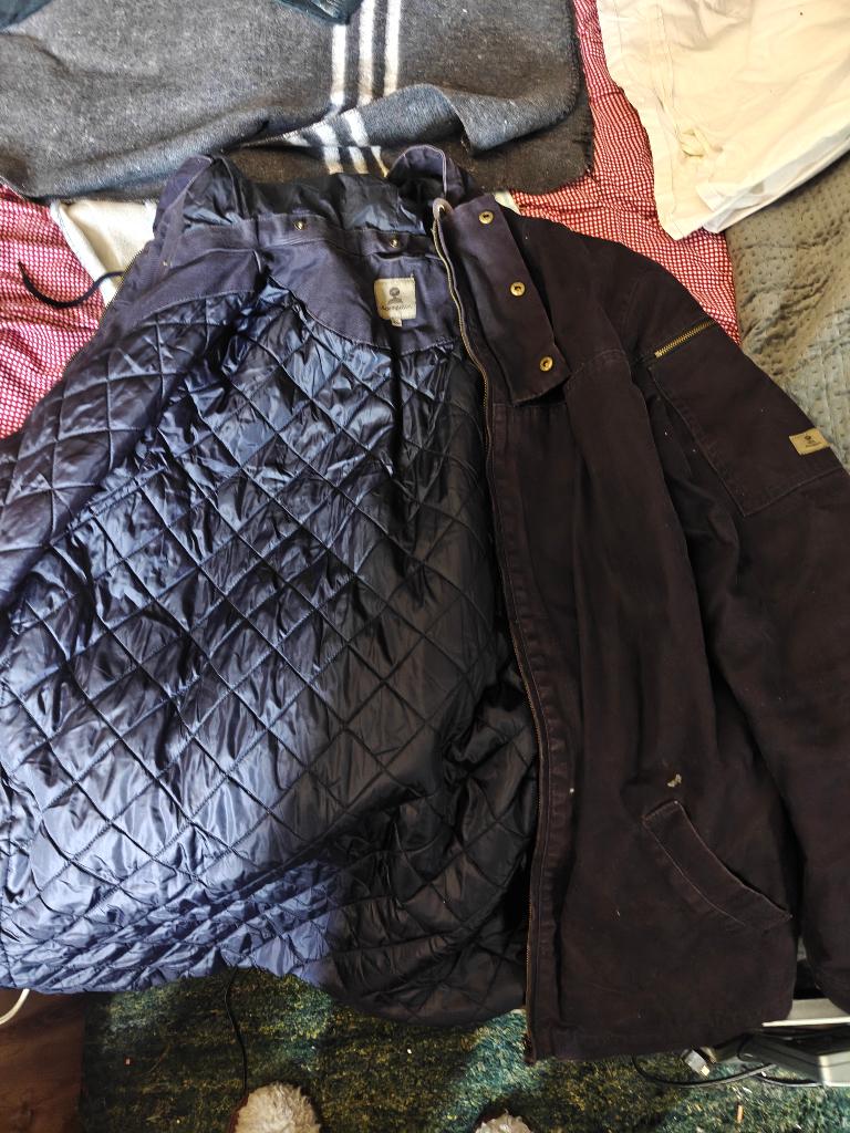 Jas Mousqueton 3XL 30 euro, Verzenden, Zo goed als nieuw, Overige maten, Blauw