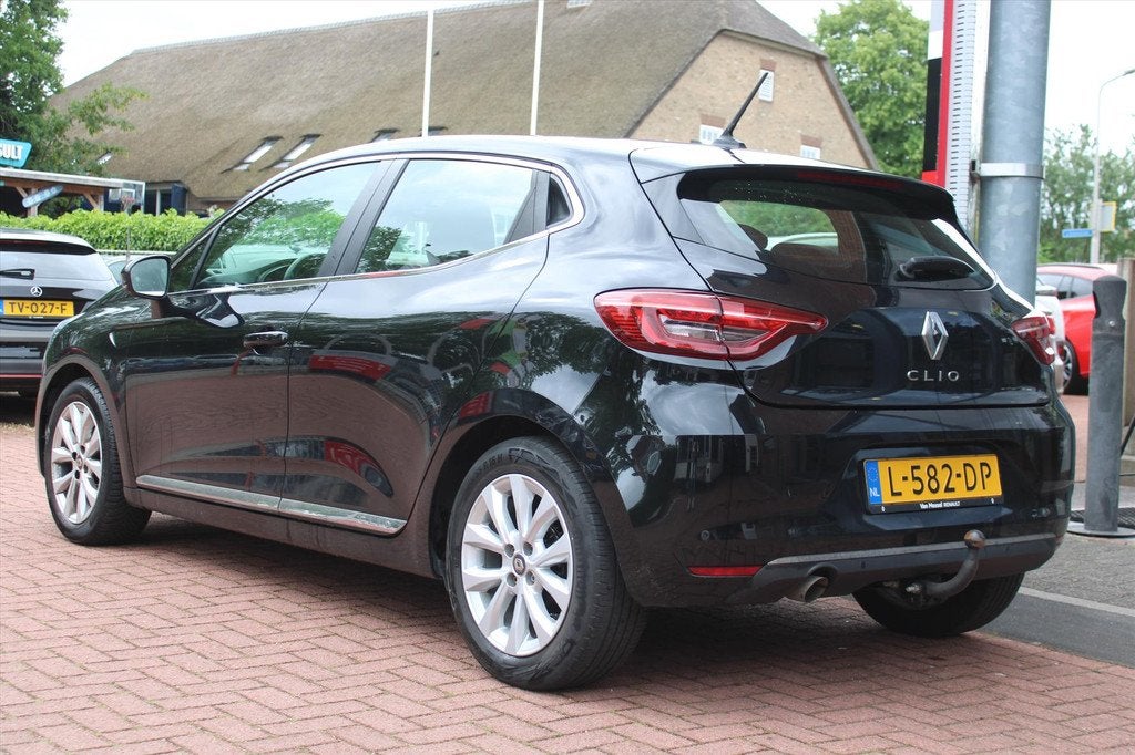 RENAULT Clio 1.0 TCe *Intens* | Trekhaak | Carplay | Camera, 101 pk, Gebruikt, Leder en Stof, Zwart