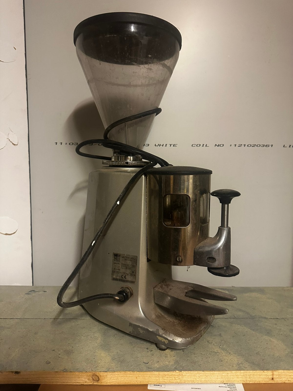 Mazzer Luigi Super Jolly Timer Koffiemolen, Witgoed en Apparatuur, Koffiezetapparaten, Gebruikt, Overige modellen, 10 kopjes of meer