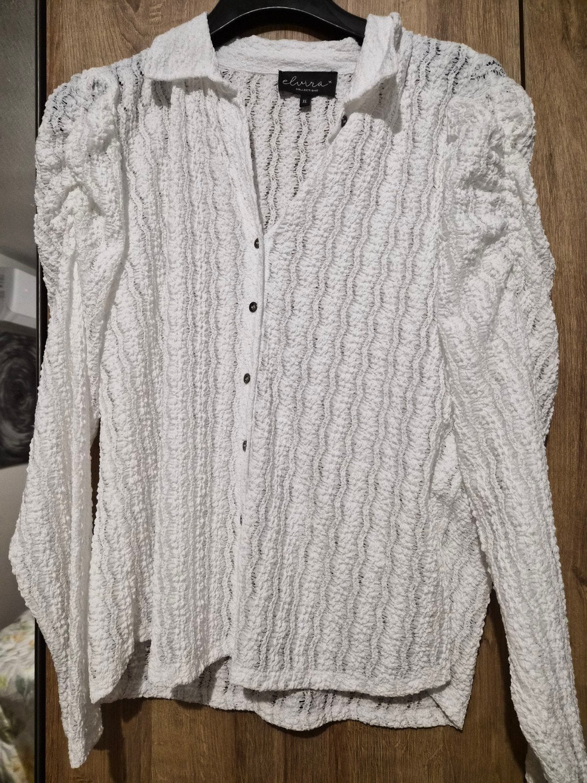 Witte Elvira blouse maat XL, Wit, Maat 46/48 (XL) of groter, Ophalen of Verzenden, Zo goed als nieuw