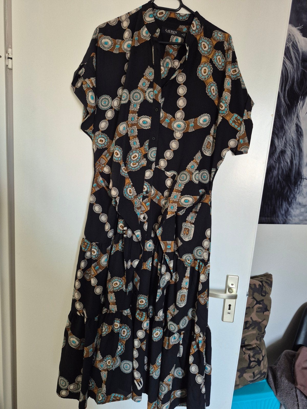 Lauren Ralph Lauren Jurk met print, Zwart, Maat 42/44 (L), Lauren Ralph Lauren, Ophalen of Verzenden