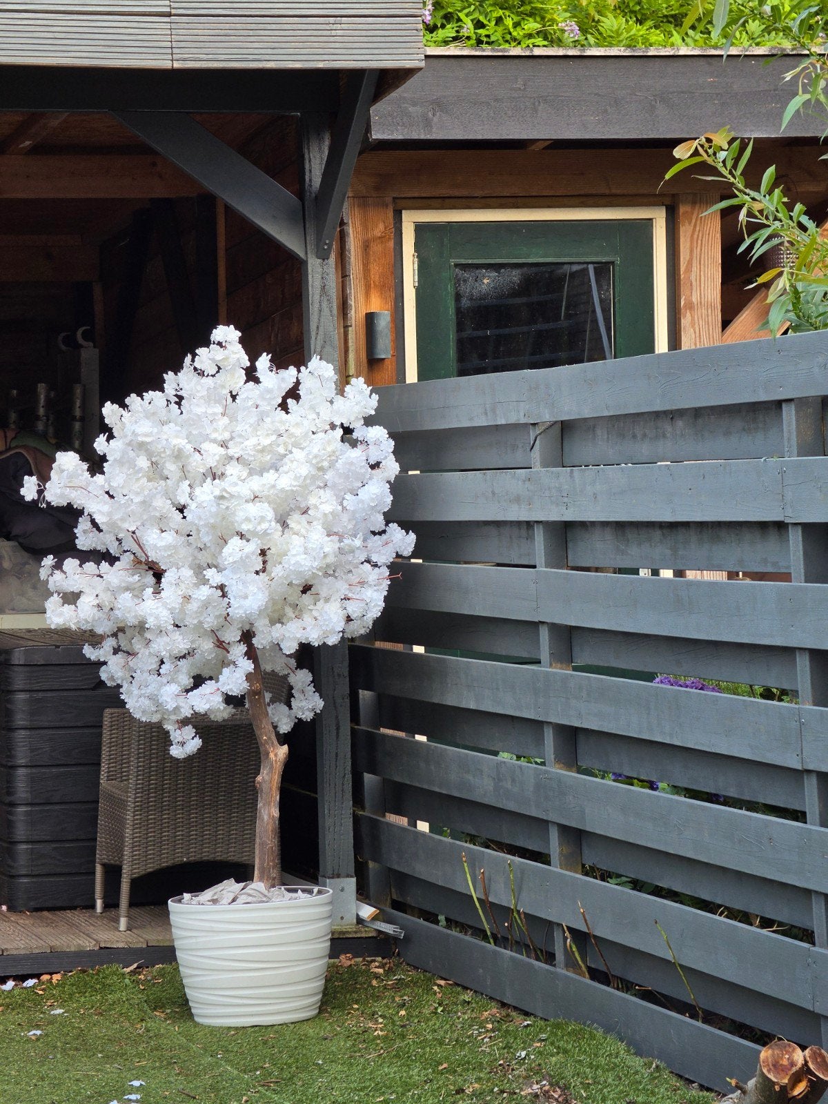 Grote handgemaakte bloesemboom met echte stamboom, Huis en Inrichting, Woonaccessoires | Kunstplanten en Kunstbloemen, Ophalen