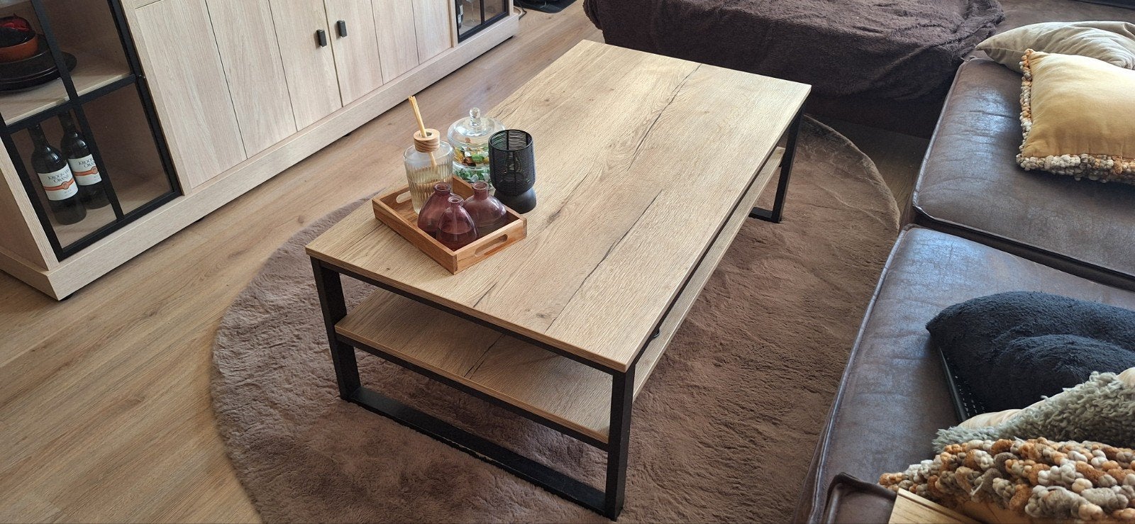 Salontafel Capri / Cosmo Halifax eiken, Huis en Inrichting, Tafels | Salontafels, Ophalen, 100 tot 150 cm, 50 tot 100 cm, Zo goed als nieuw