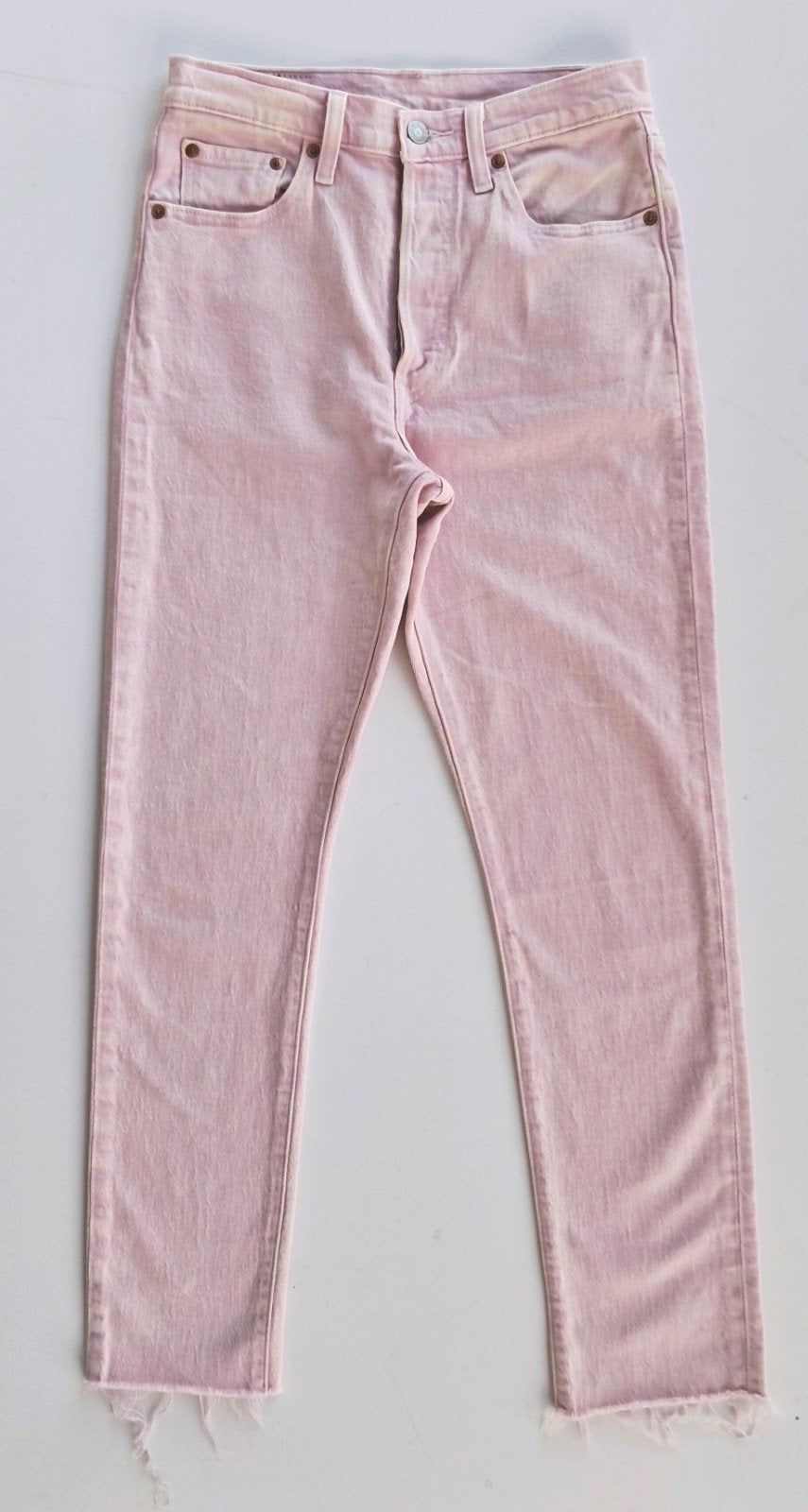 Levi’s 501 Skinny - W25 L28 - Pastelroze (Blank Tab), Overige kleuren, Ophalen of Verzenden, Zo goed als nieuw, W27 (confectie 34) of kleiner