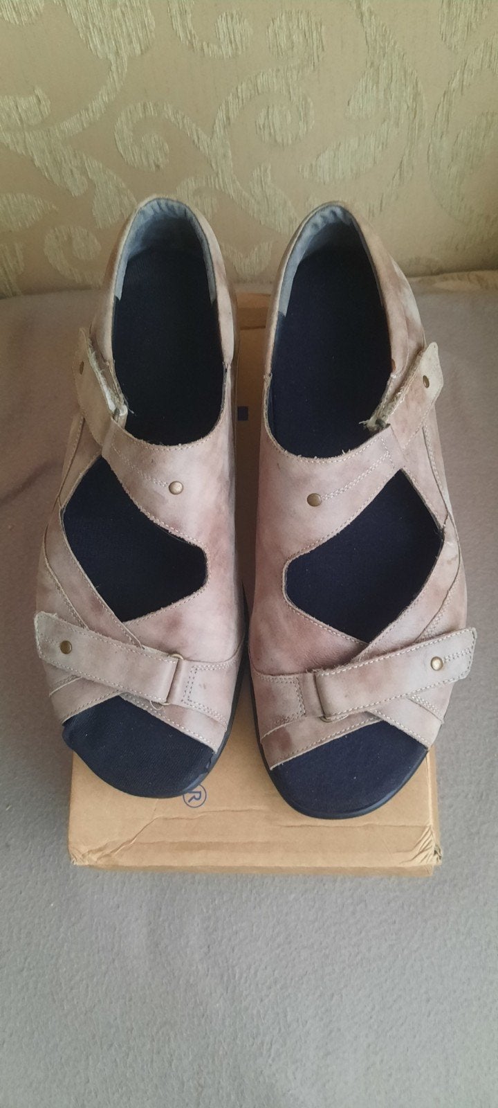 Durea Sandalen Maat 42 K - Naturel Beige, Durea, Beige, Gedragen, Sandalen of Muiltjes