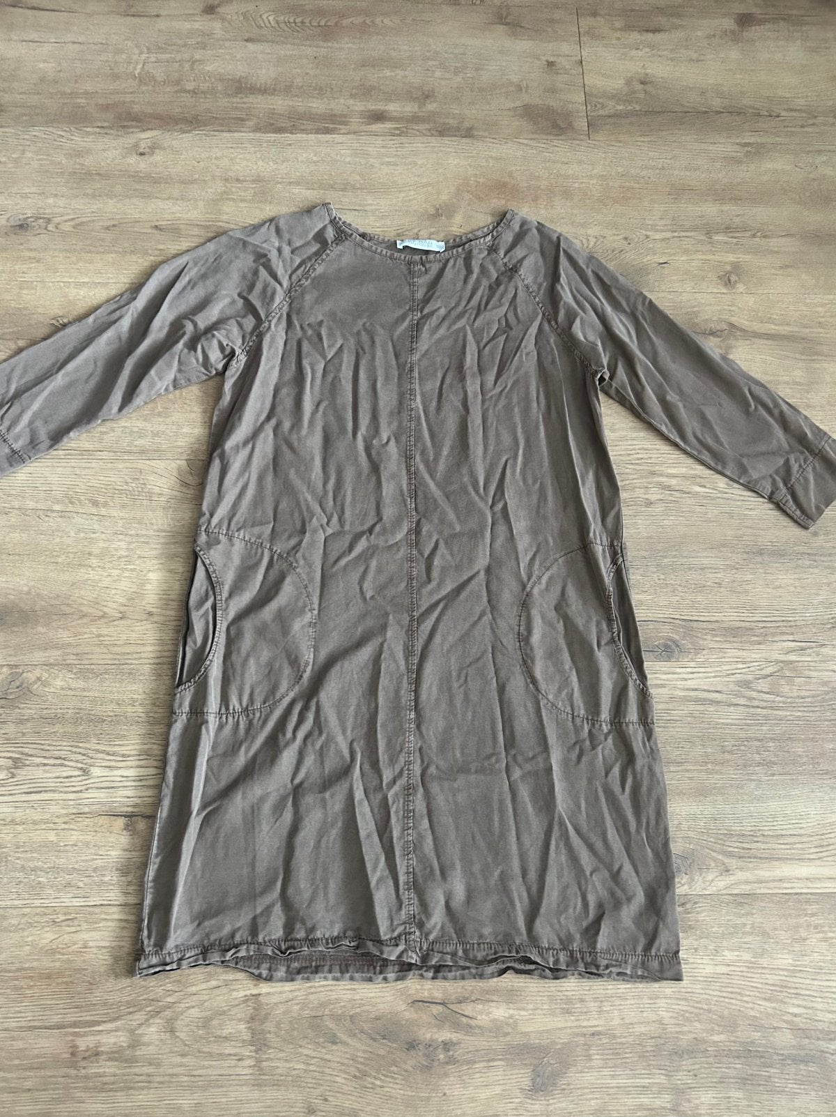 By Bar loose fit dames jurk maat XL steekzakken, Bruin, Maat 46/48 (XL) of groter, Ophalen of Verzenden, Zo goed als nieuw