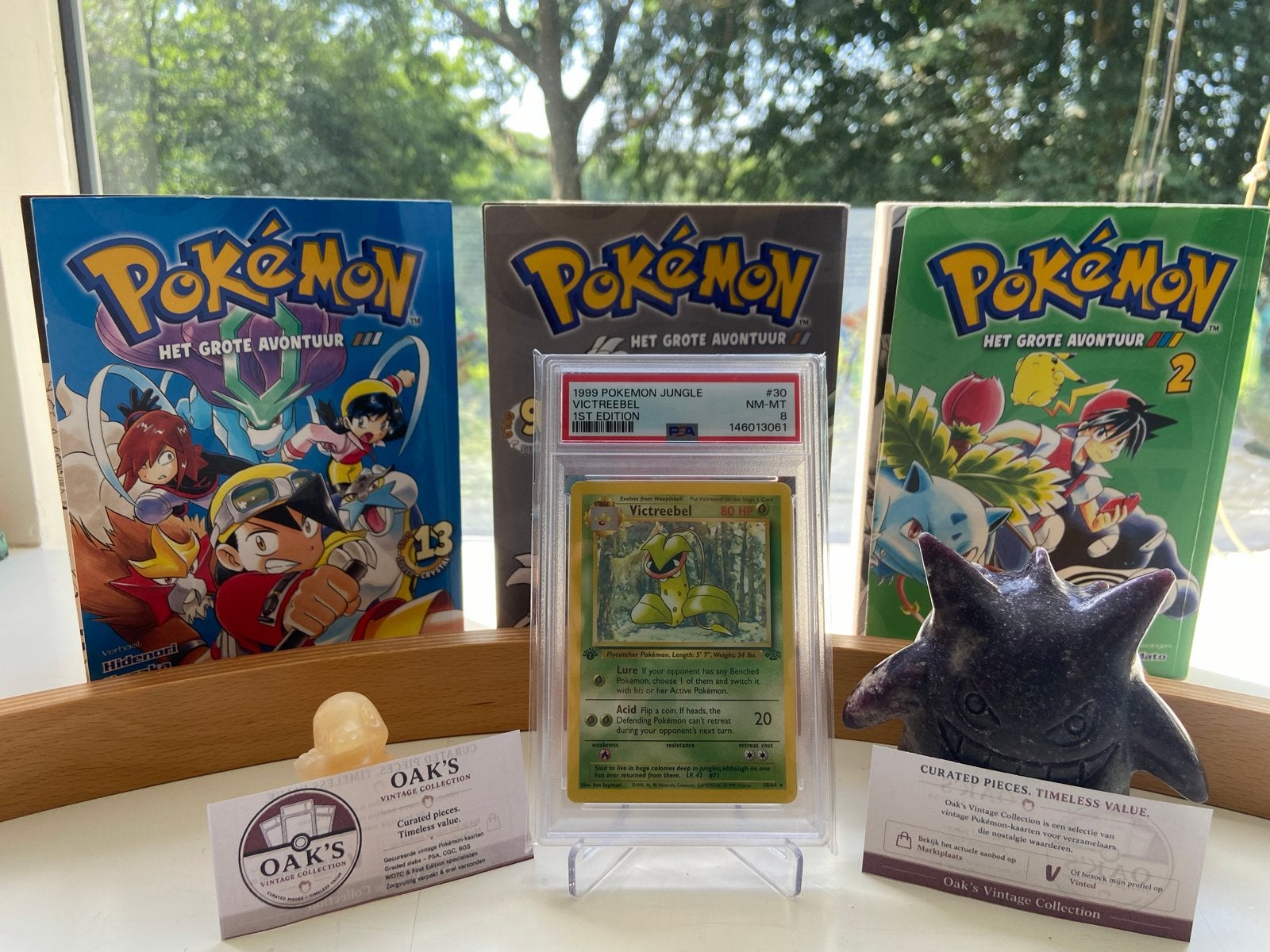 Victreebel PSA 8 Jungle, Ophalen of Verzenden, Zo goed als nieuw, Losse kaart