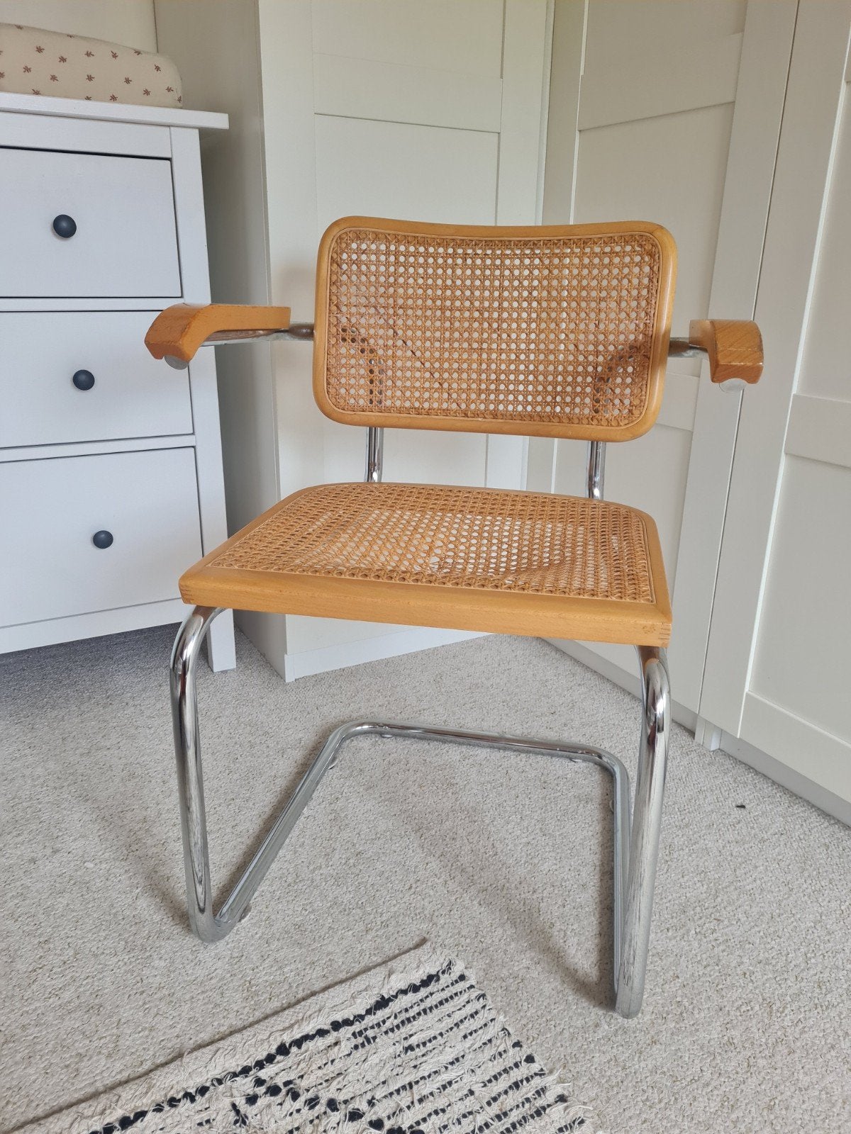 Vintage Breuer Thonet S32/S64 stoel (zitvlak webbing kapot), Ophalen