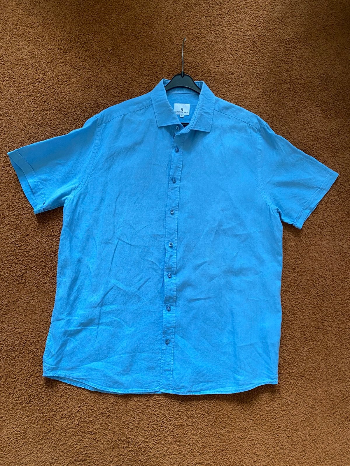 prachtig State of Art-overhemd, mt XL, Verzenden, Gedragen, Blauw, Halswijdte 43/44 (XL)