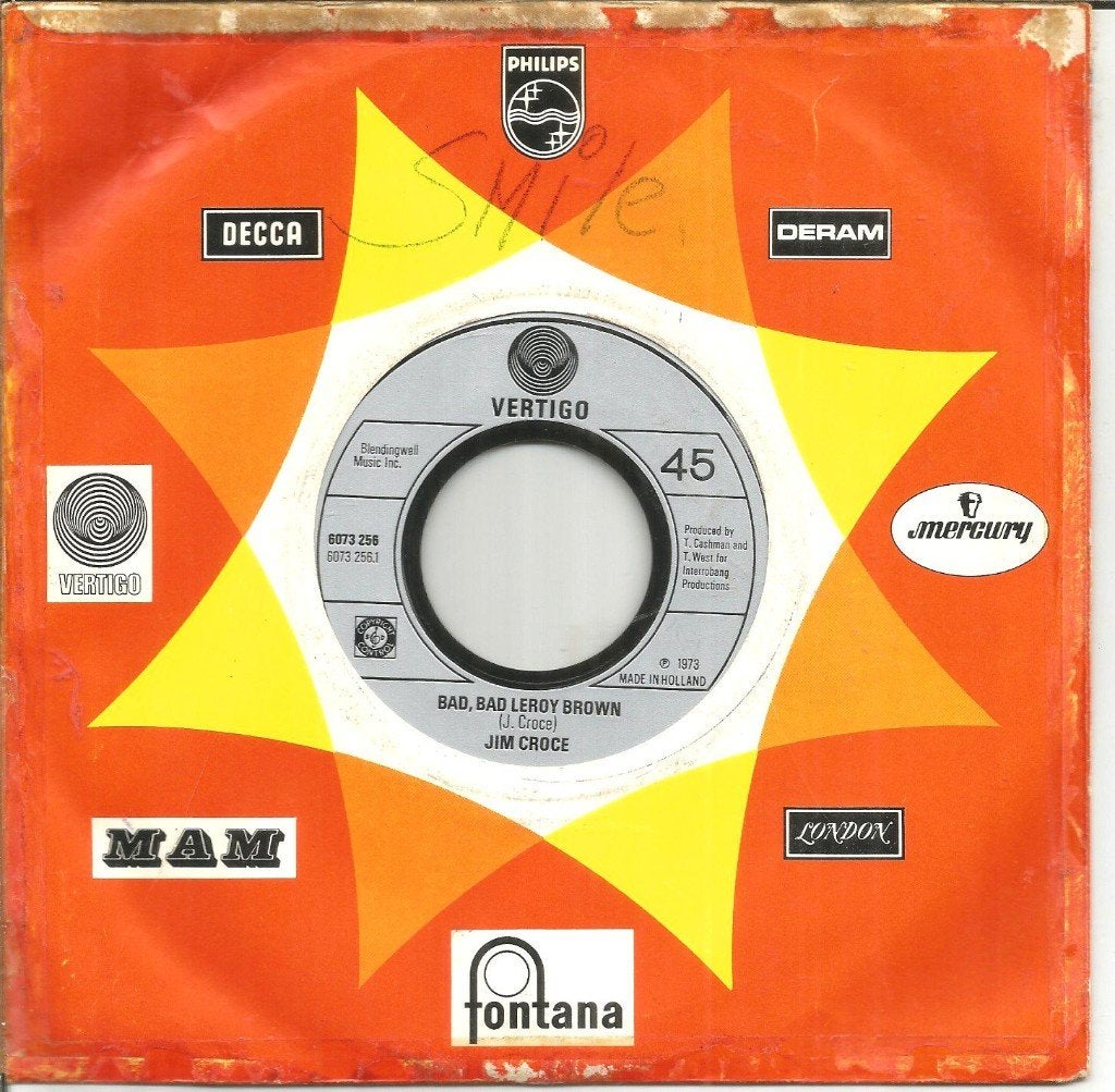 Jim Croce – Bad, Bad Leroy Brown (1973), Gebruikt, Originele persing, 7 inch, Ophalen of Verzenden
