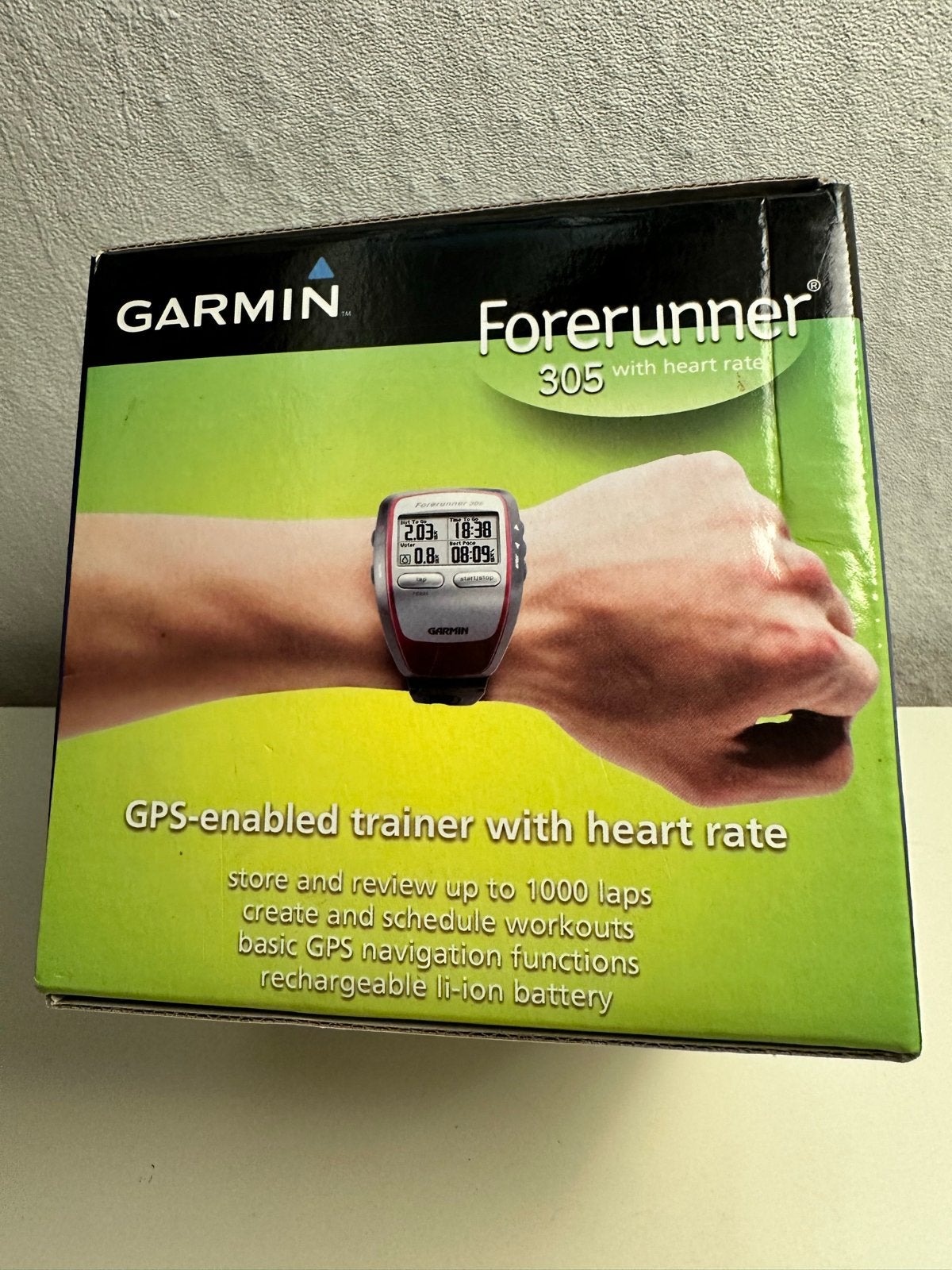 Garmin Forerunner 305 GPS sporthorloge met hartslagmeter, Ophalen of Verzenden, Afstand, Gebruikt, Zwart
