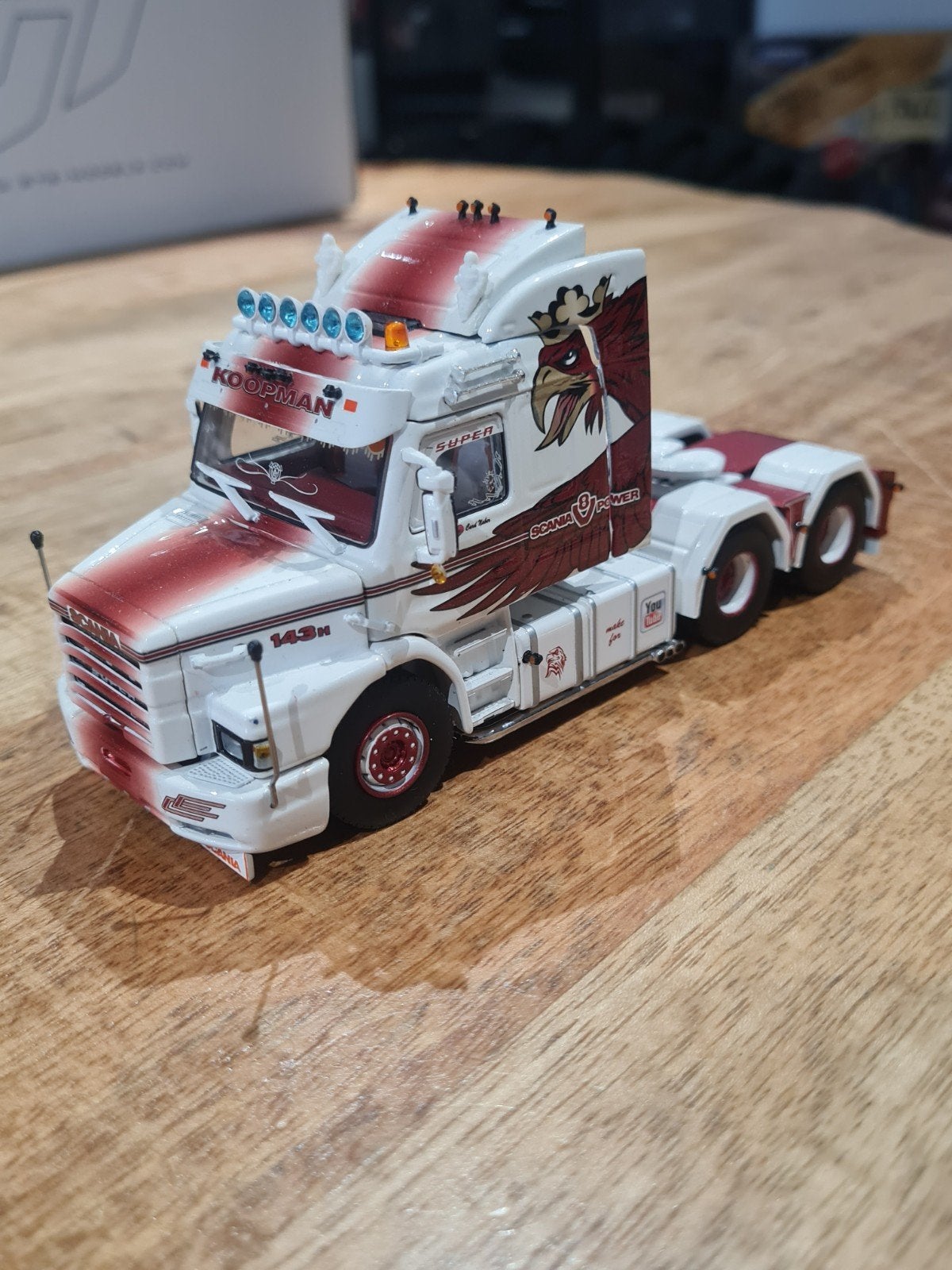 Scania 143 Torpedo Koopman 1:50, Verzenden, Zo goed als nieuw, Bus of Vrachtwagen, Wsi