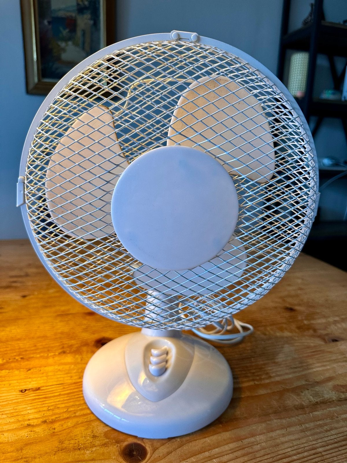 Compacte Tafelventilator - Wit, 3 Snelheden, Ophalen, Gebruikt, Tafelventilator