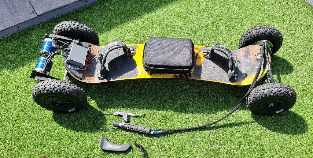Zelfbouw Elektrisch Mountainboard 7KW (ZGAN), Ophalen of Verzenden, Zo goed als nieuw, Skateboard
