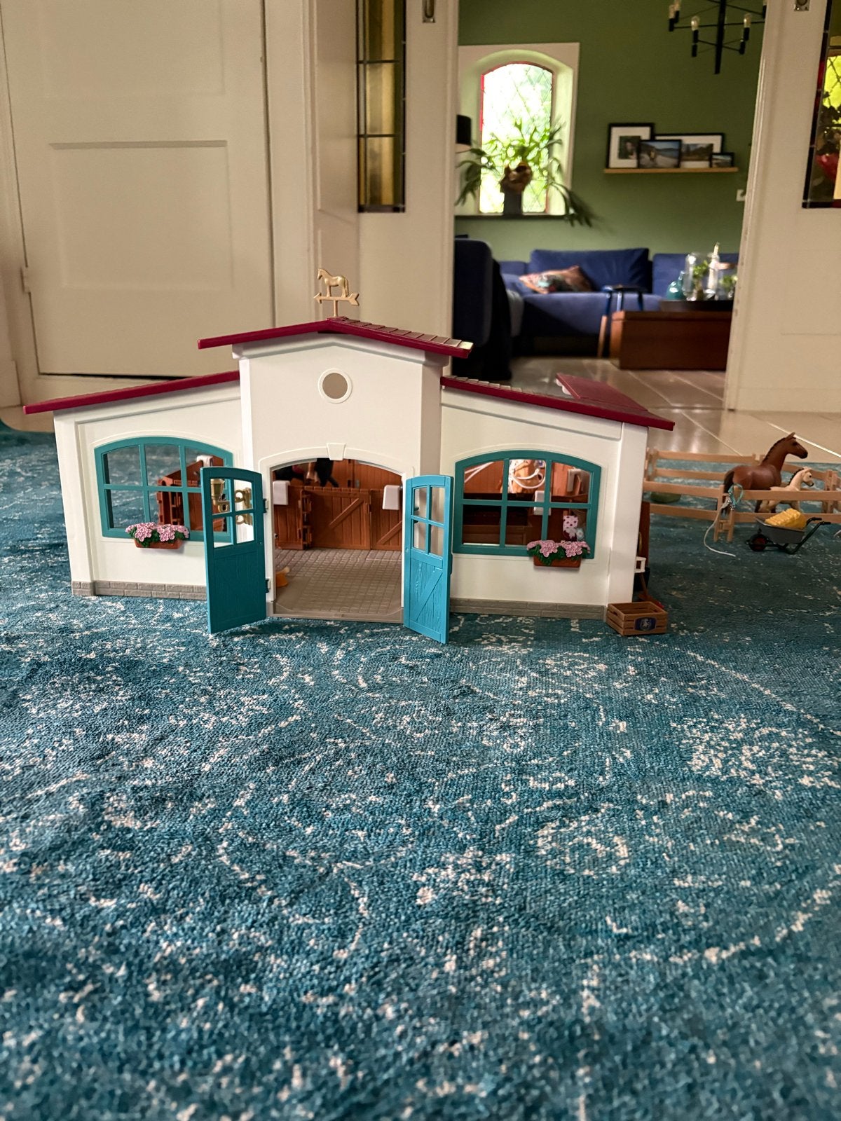 Schleich Paardenset: Grote Bak met Veel Accessoires, Ophalen of Verzenden, Gebruikt, Jongen of Meisje