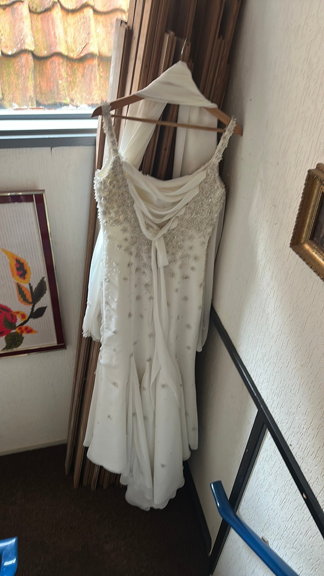 Vintage bruidsjurk, Ophalen of Verzenden, Gedragen, Wit, Overige typen