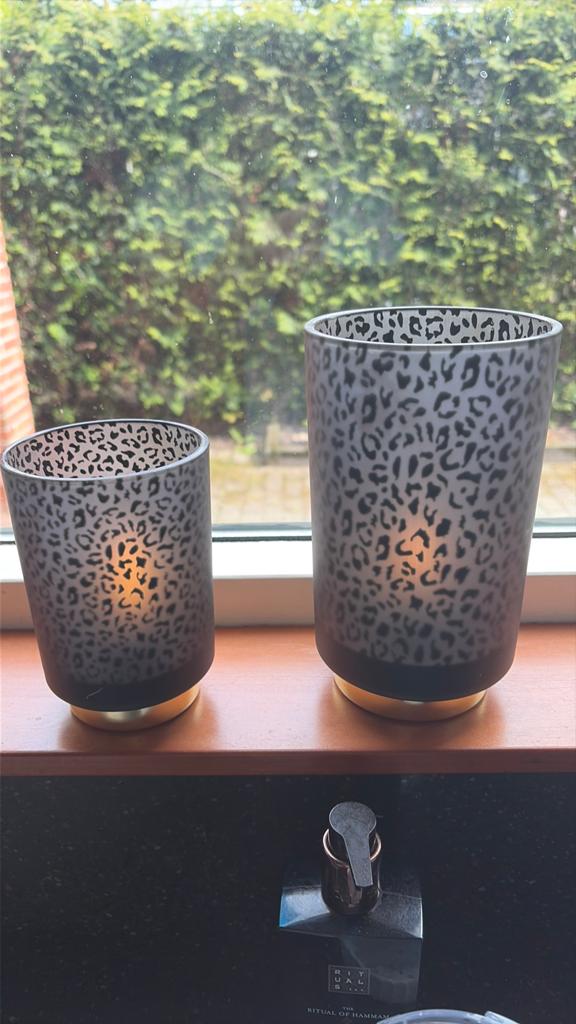 Nieuw 2 sfeerlichthouders op batterij merk Mars & More, Ophalen of Verzenden, Nieuw, Overige materialen