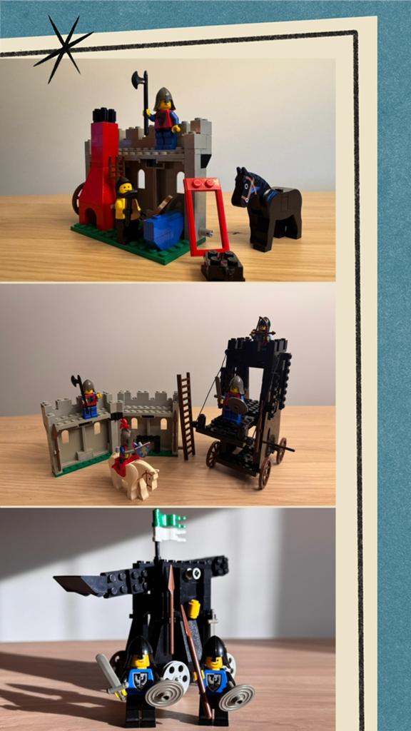 Lot van 3 LEGO Castle-sets (vintage jaren 80), Lego, Ophalen of Verzenden, Zo goed als nieuw, Castle