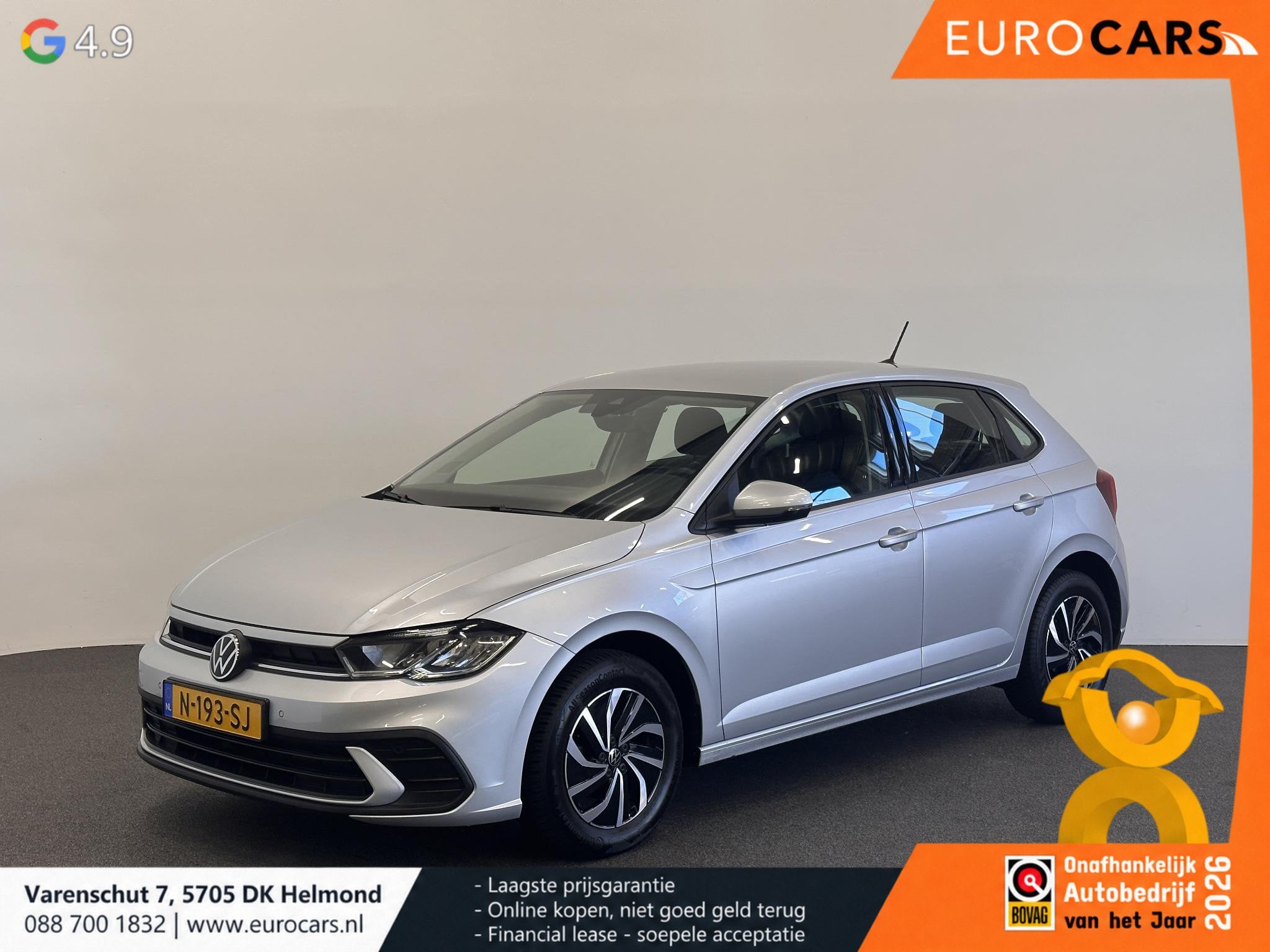 Volkswagen Polo 1.0 TSI Life DEMO Airco Caplay Navi Cruise C, Auto's, Dealer onderhouden, Stof, Gebruikt, 1072 kg