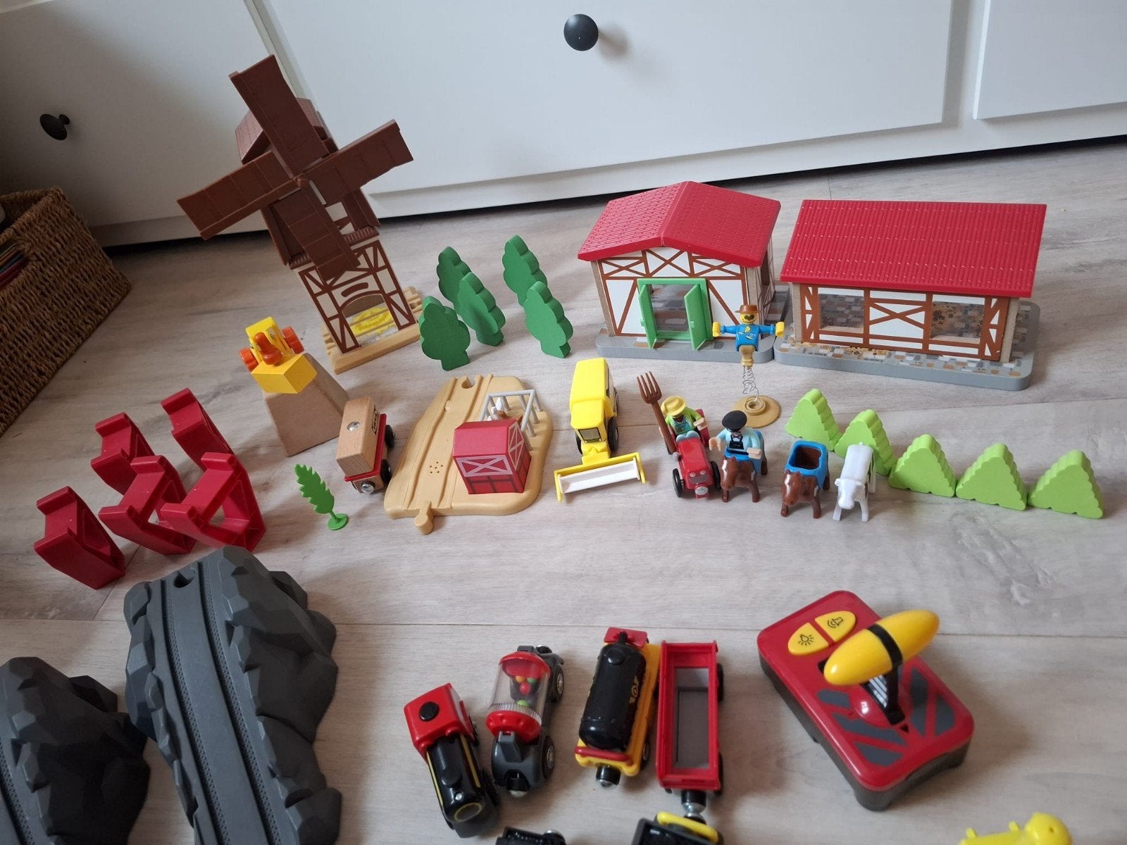 Treinbaanset, Ophalen, Gebruikt