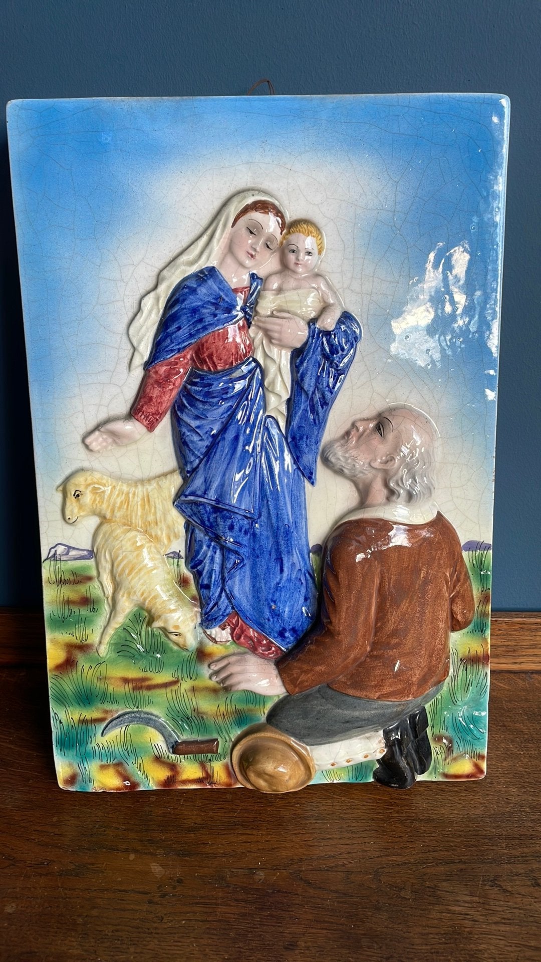Prachtige keramiek plaat, Antiek en Kunst, Ophalen of Verzenden