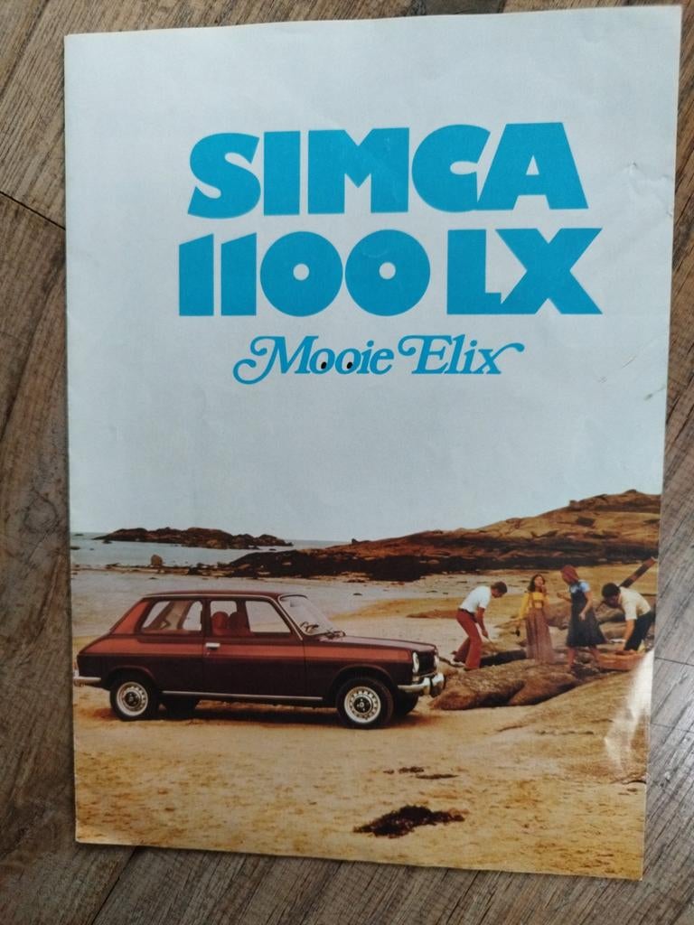 Simca 1100 LX Mooie Elix brochure uit 1974, Ophalen of Verzenden, Zo goed als nieuw, Simca
