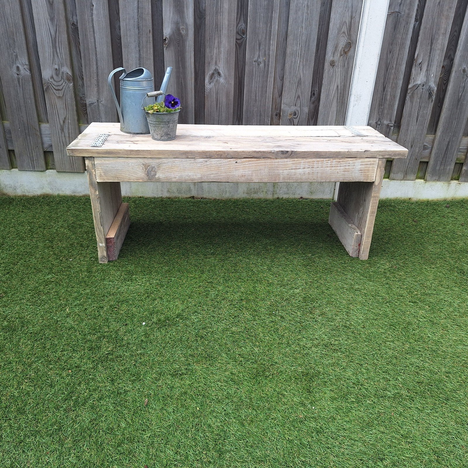 Rustieke houten bank voor tuin of terras, Ophalen of Verzenden, Gebruikt, Hout