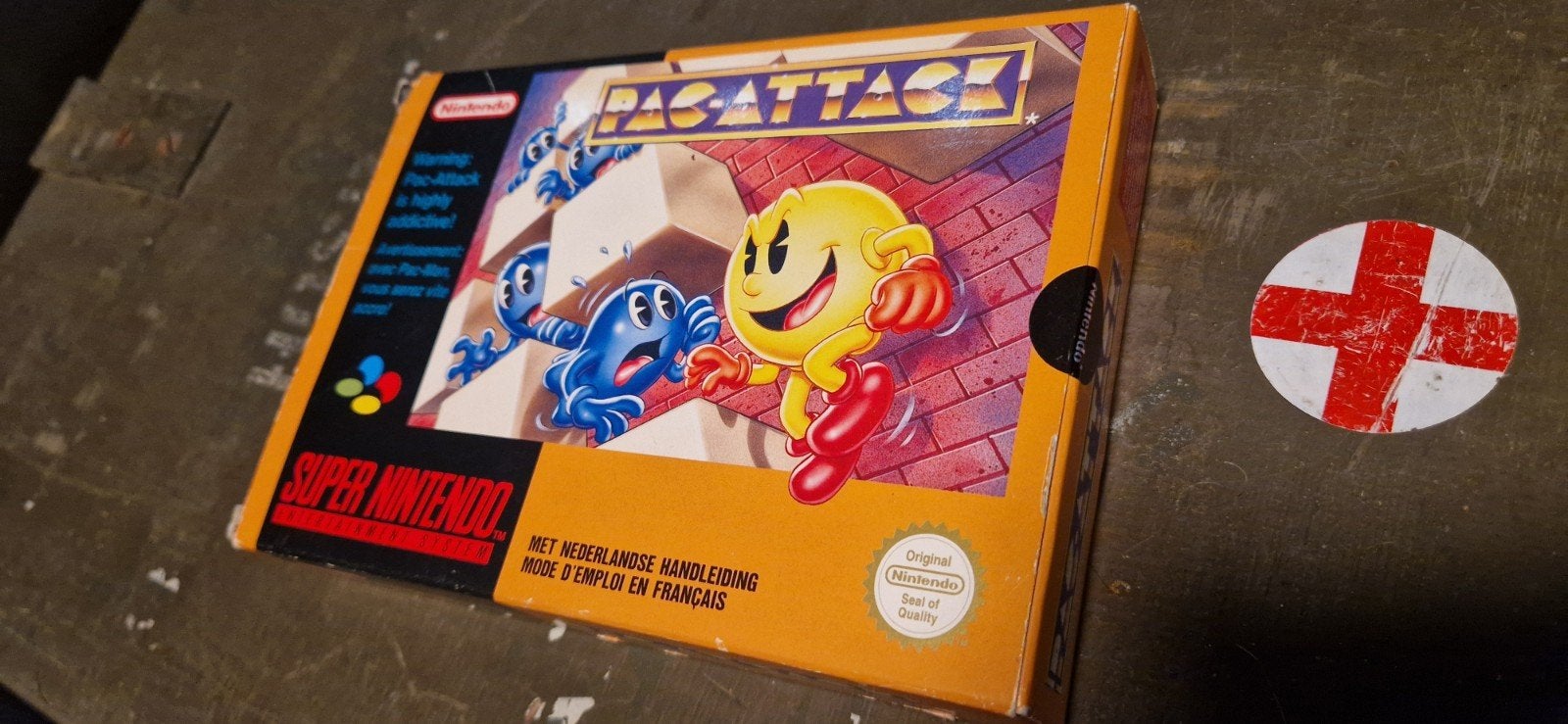 Pac-Attack Super Nintendo SNES CIB (Compleet in doos), Spelcomputers en Games, Puzzel en Educatief, Gebruikt, 1 speler, Ophalen of Verzenden
