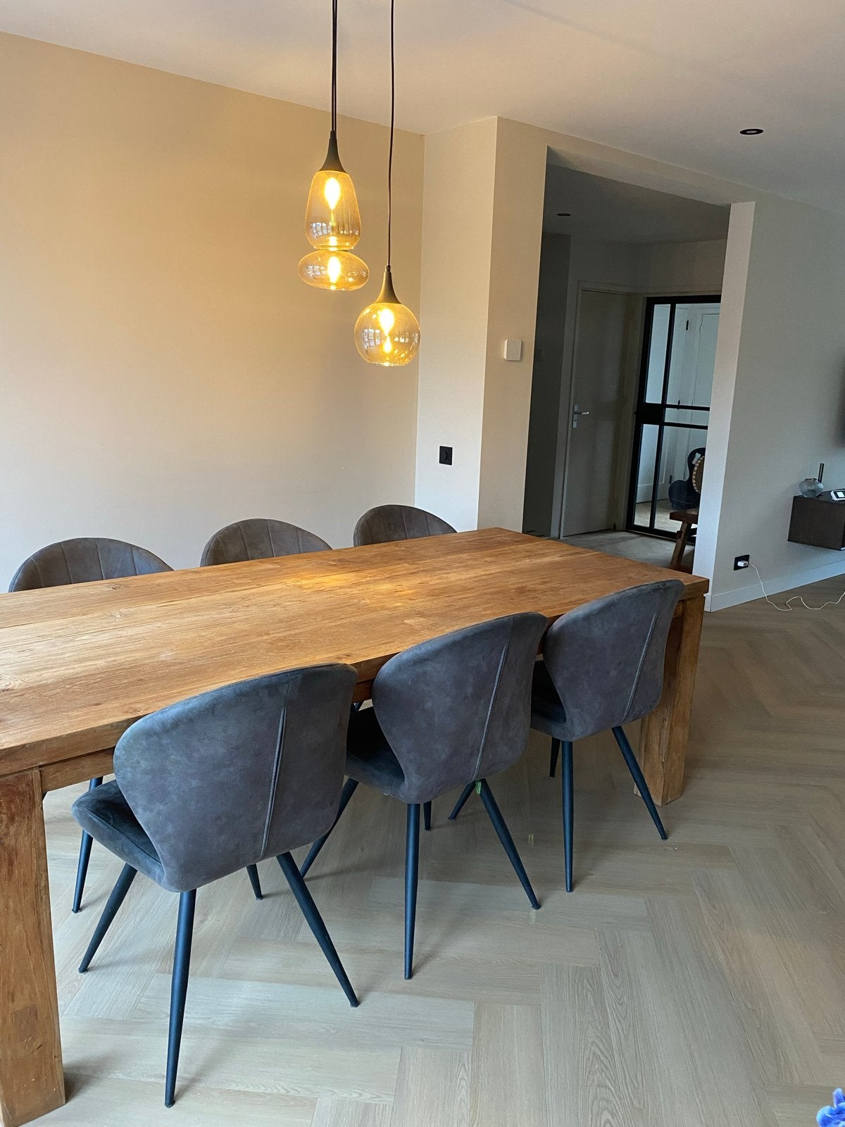 Teakhouten eettafel Zen lifestyle 220x100 cm, 100 tot 150 cm, Teakhout, 200 cm of meer, Ophalen of Verzenden