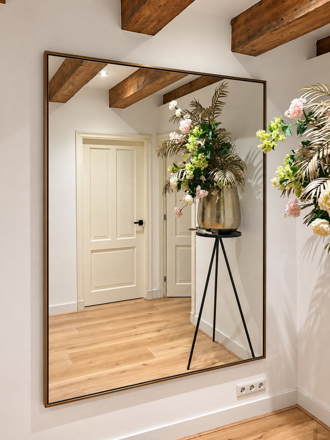 Eichholtz Redondo XXL spiegel – Brushed Brass 180  140 cm, Ophalen, 125 cm of meer, Zo goed als nieuw, 150 tot 200 cm
